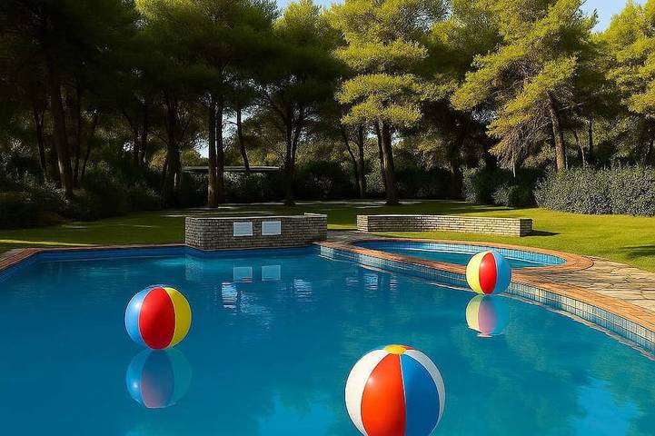 Villa for 6 people, with Balcony and Garden as well as Pool in Halkidiki