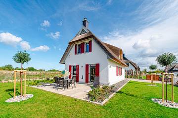 Ferienhaus für 5 Personen, mit Terrasse und Sauna sowie Garten, mit Haustier in Stralsund Umland