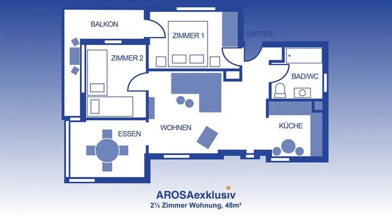 Entire holiday apartment, Ferienwohnung für 4 Personen (66 m²) in Arosa in Arosa, Plessur alps