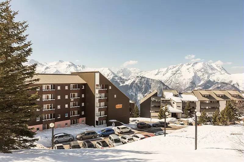 Studio entier, Studio vue montagne + coin cabine 5 personnes - Confort in Huez, Parc national des Écrins