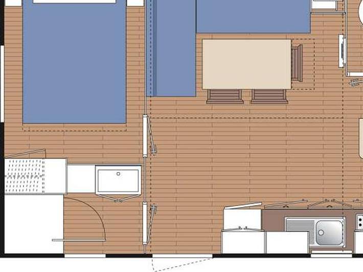 Camping Les Flots-Atlantique - Mobilheim 6 personen - Confort 3 Plus - 30 m² in Saint-Pierre-d'Oléron, Côte de Beauté