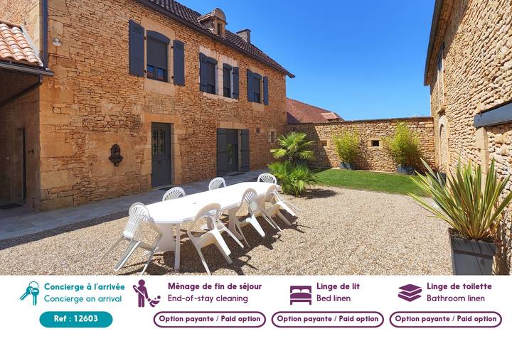 Location de vacances pour 10 personnes, avec terrasse et jardin à Saint-Crépin-et-Carlucet - 2