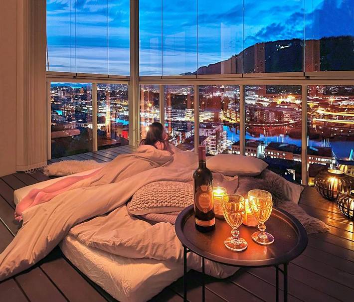 Appartement de vacances pour 5 personnes, avec vue sur le lac ainsi que vue et balcon dans Bergen