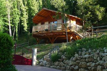 Chalet pour 4 personnes, avec balcon et jardin dans les Deux-Sèvres
