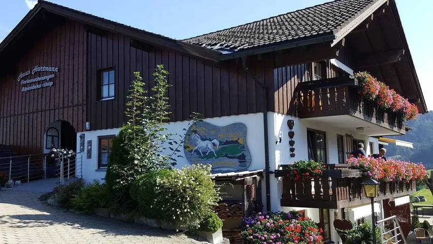 Ferienwohnung für 4 Personen, mit Sauna und Garten sowie Terrasse, mit Haustier in Obermaiselstein