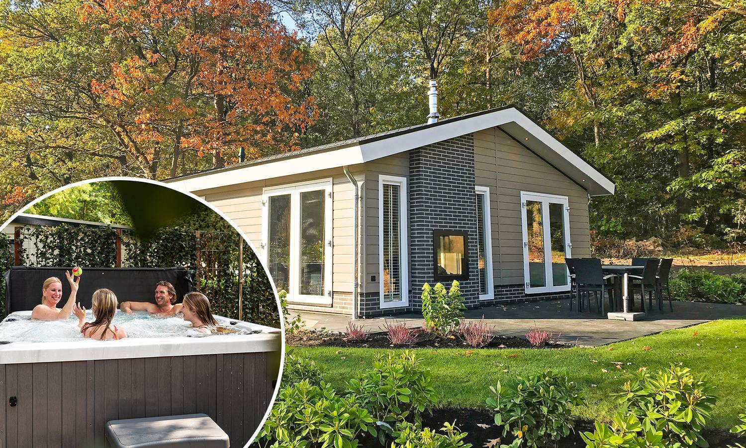 Recreatiepark Beekbergen — Leijhoeve 6 personen Wellness (Spa) in Beekbergen, Veluwe