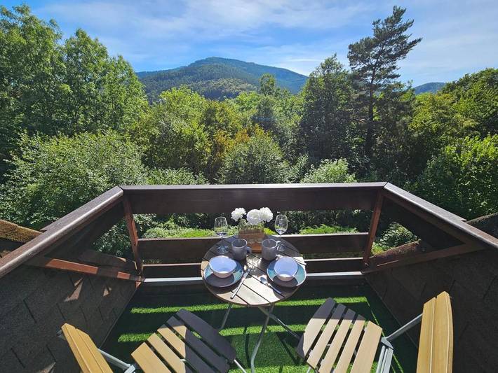 Gîte pour 4 personnes, avec terrasse ainsi que vue et piscine, animaux acceptés à Bœrsch - 2