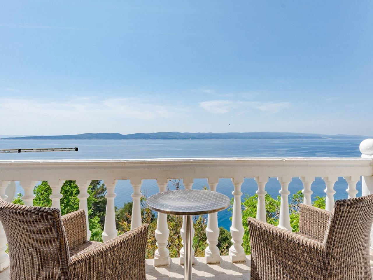 Ganze Wohnung, Villa Kosa - Studio Apartment with Balcony and Sea View in Brela, Makarska Riviera