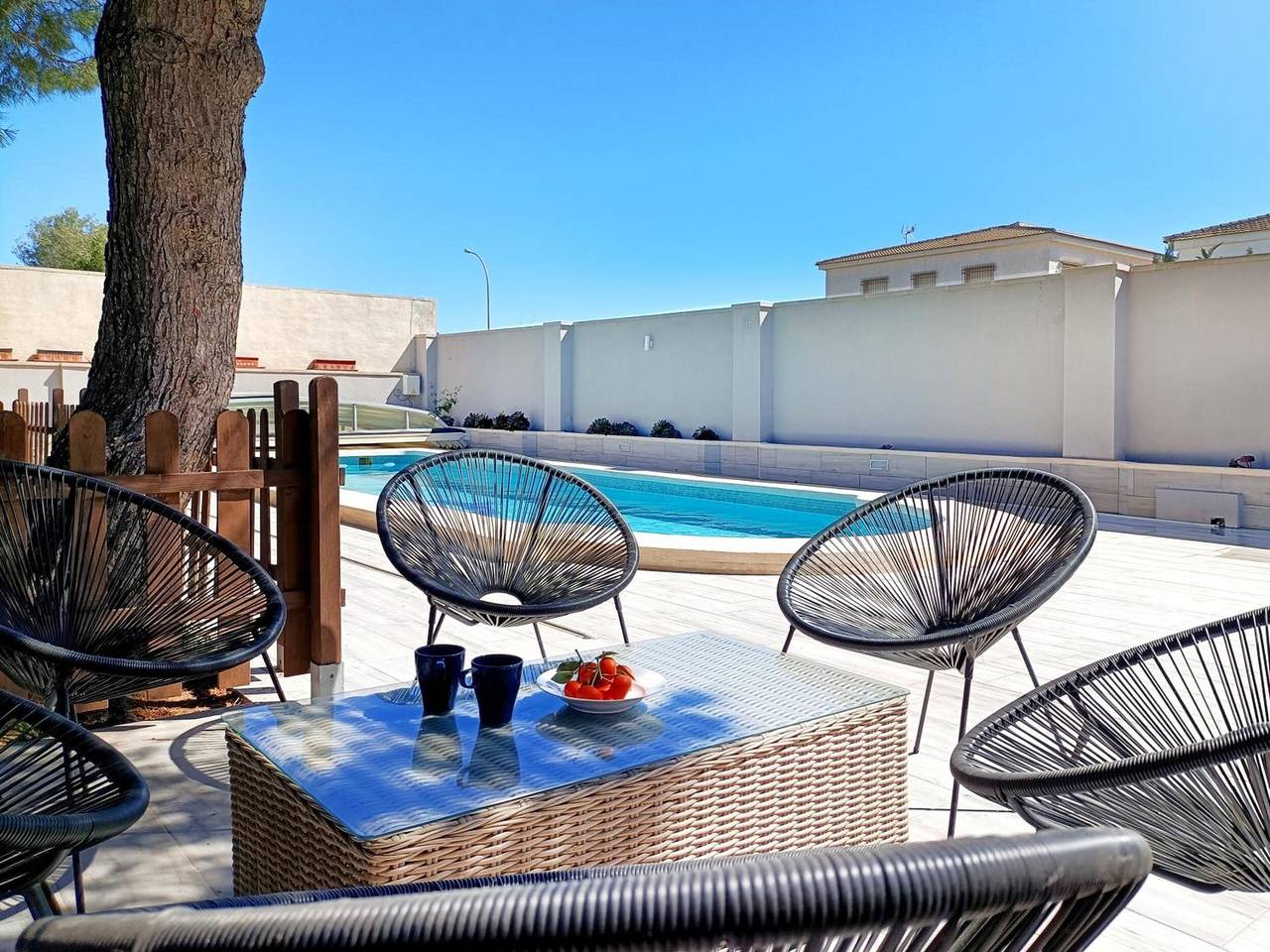 Apartment 'Villa mit Pool und Grill La Manga' mit Meerblick, Wlan und Klimaanlage in Playa de Mar de Cristal (Cartagena), Cartagena