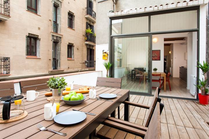 Apartamento para 6 personas, con Balcón y Terraza en Gracia