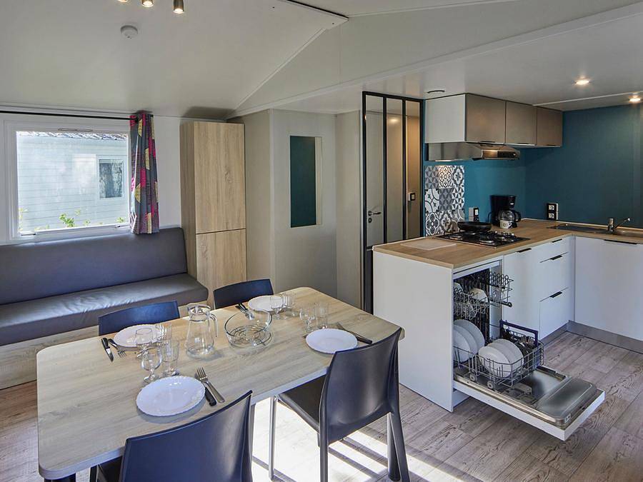 Camping Les Jardins du Morbihan - Mobilheim 6 personen - Komfort + 3 Ch in Monterblanc, Regionaler Naturpark Golfe du Morbihan