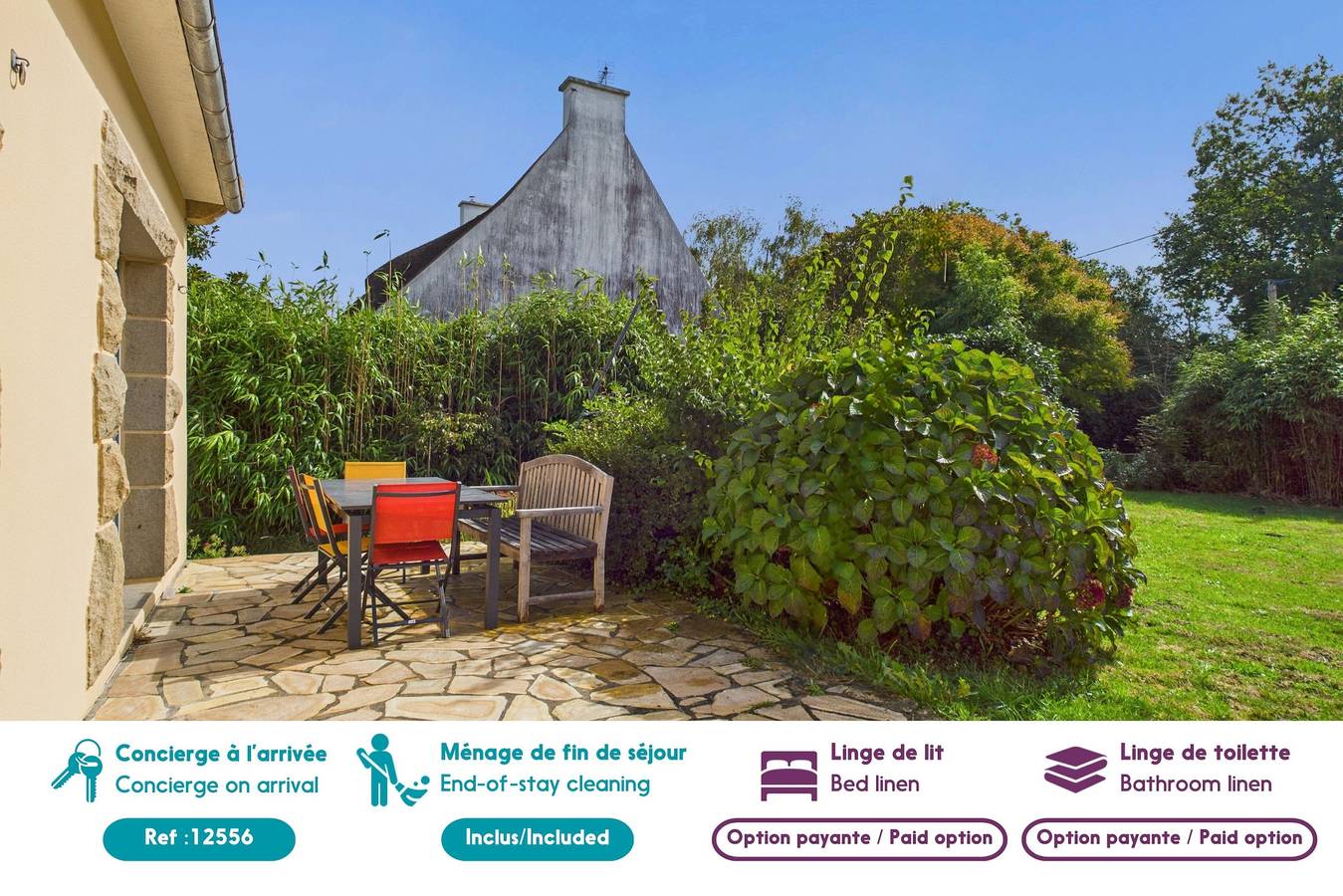 Plage 800m, maison pour 11 avec jardin in Névez, Region de Quimper