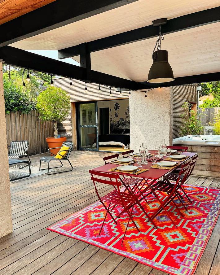Villa voor 8 personen, with Whirlpool and Terras as well as Tuin in Lacanau Ocean