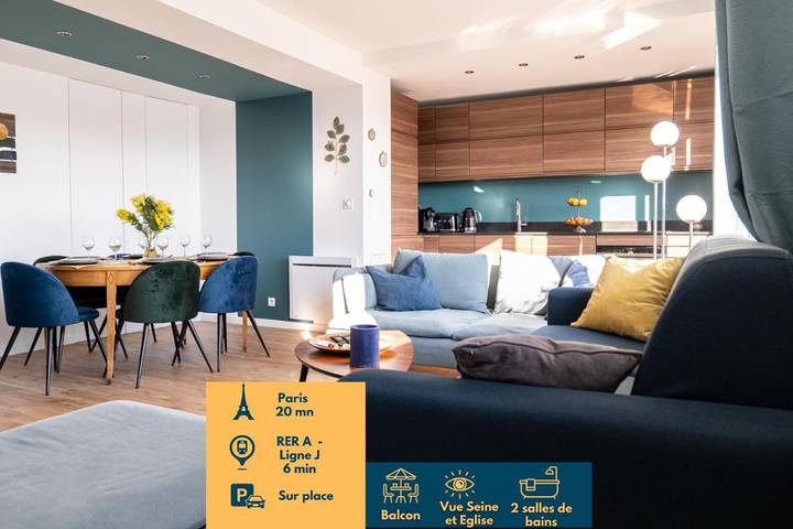 Appartement de vacances pour 6 personnes, avec vue ainsi que terrasse et vue sur le lac, animaux acceptés