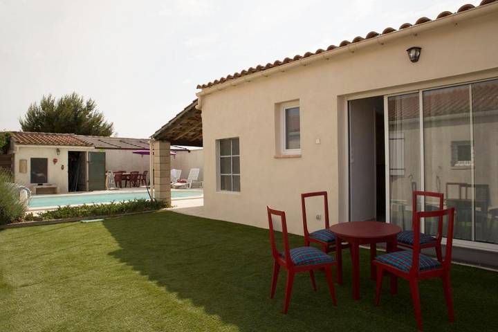 Gîte pour 4 personnes, avec vue ainsi que terrasse et piscine, animaux acceptés à Rieux-Minervois - 3