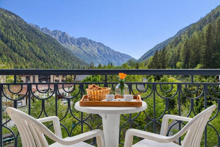 Gîte pour 4 personnes, avec balcon et sauna, adapté aux familles dans Argentière