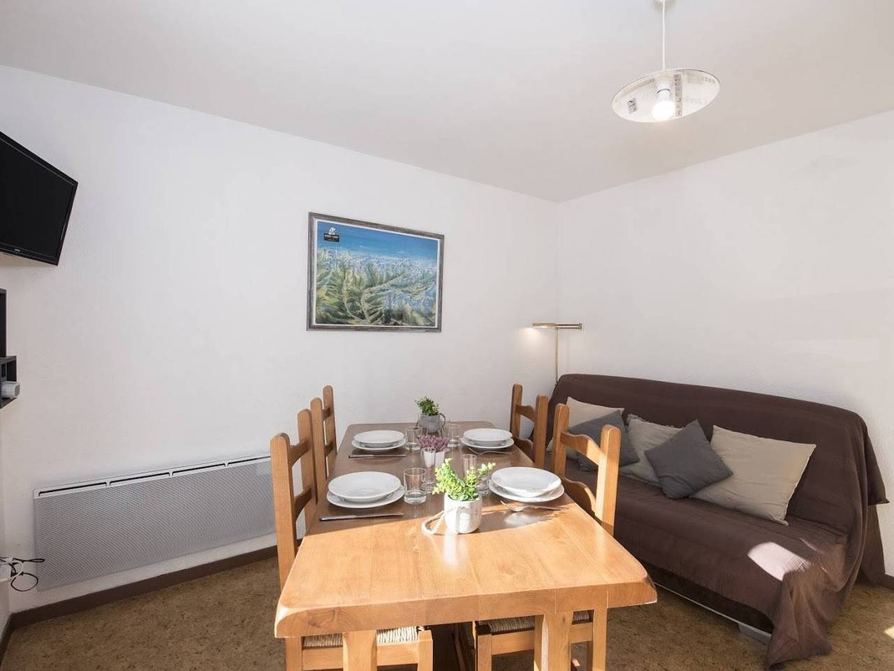 Ganze Wohnung, Typ 2 Süd Apartment mit Balkon und Privatparkplatz in Saint-Lary-Soulan, Nationalpark Pyrenäen