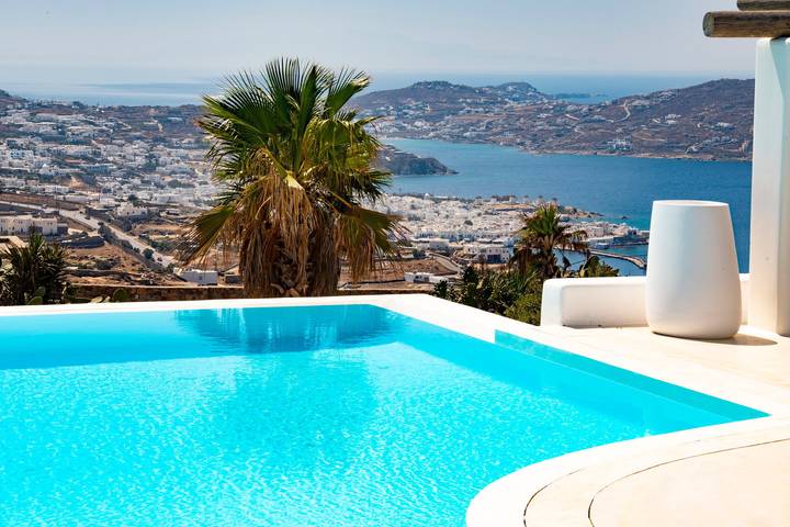 Excellent Tourlos Villa | 8 Bedrooms | Villa Opal | Stunning Sea and City Views in Tourlos (Mykonos), Mykonos