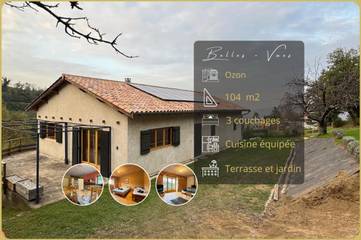 Gîte pour 3 personnes, avec balcon et jardin à Ozone