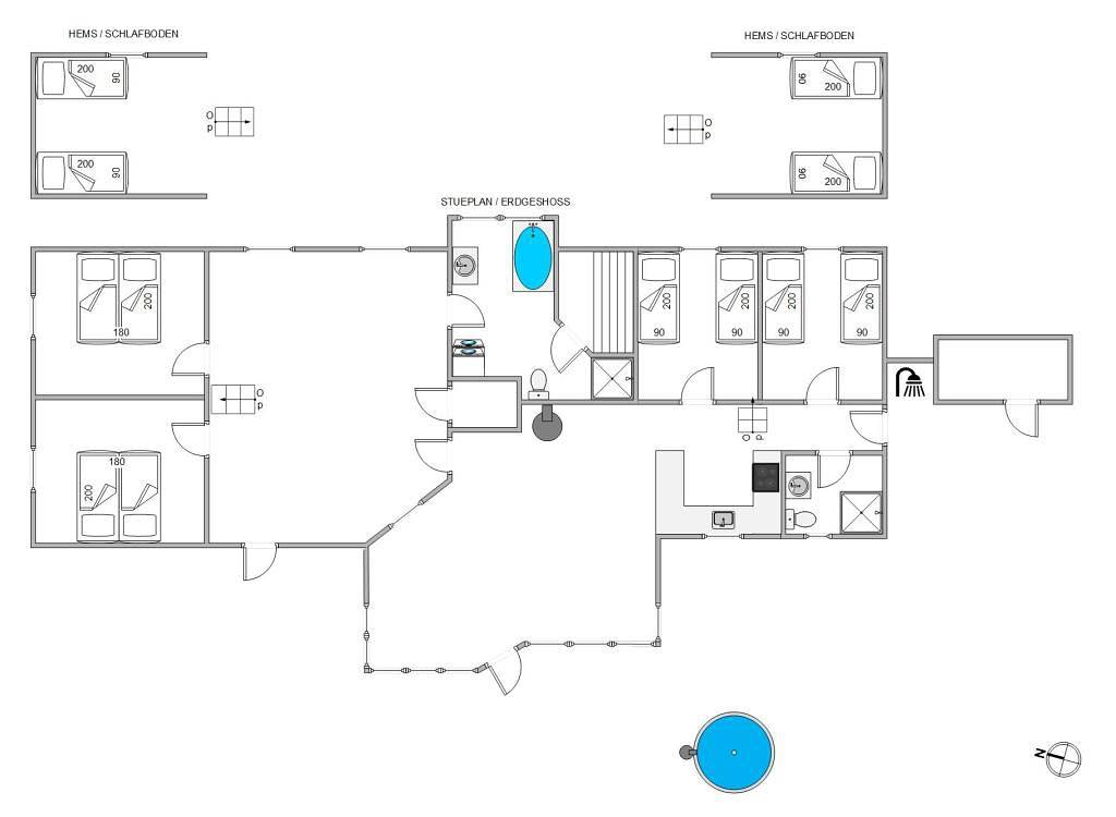 Modernes Ferienhaus mit Badetonne, Sauna und Whirlpool und Minigolfanlage in Bolilmark, Wadden Sea National Park