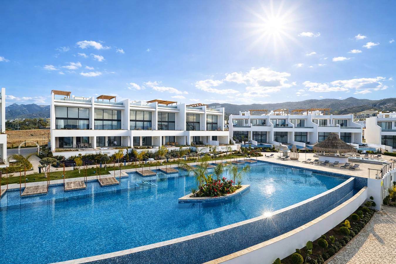 Ganze Wohnung, B1-2 Apartment Mykonos mit Zugang zum Pool in Nordzypern
