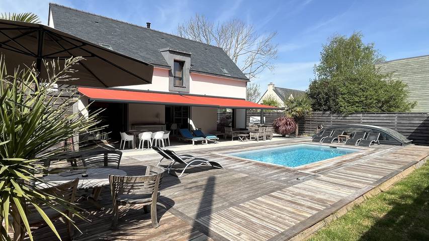 Gîte pour 6 personnes, avec piscine ainsi que terrasse et jardin, animaux acceptés à Plouharnel - 4