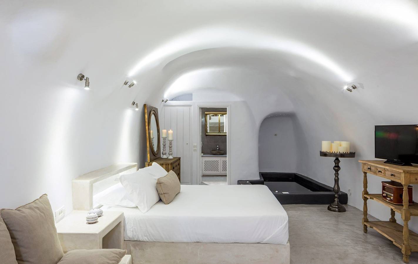 Villa für 2 Personen mit Meerblick in Oia, Santorin