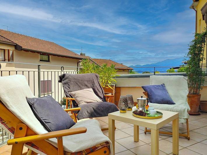 Ferienwohnung für 4 Personen, mit Seeblick und Garten sowie Ausblick in Comune di San Siro - 2