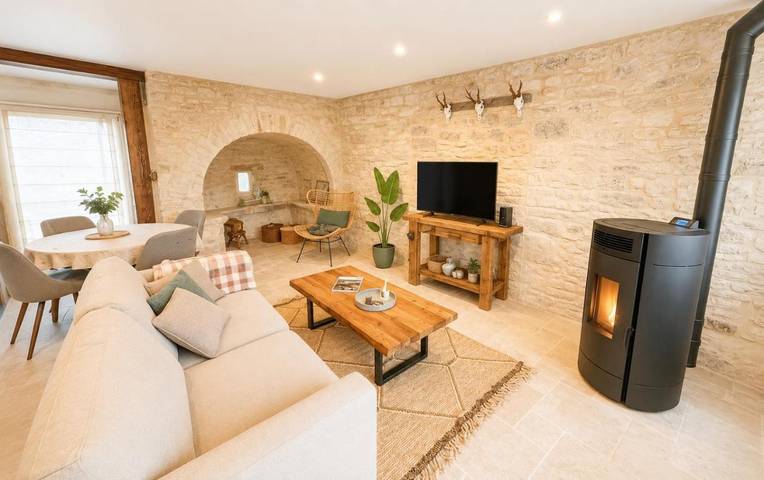 Location de vacances pour 4 personnes, avec Balcon et Terrasse ainsi que Jardin et Vue à Saint-Cirq-Souillaguet