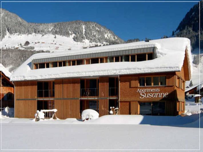 Ferienwohnung für 4 Personen, mit Balkon und Terrasse sowie Sauna in Au