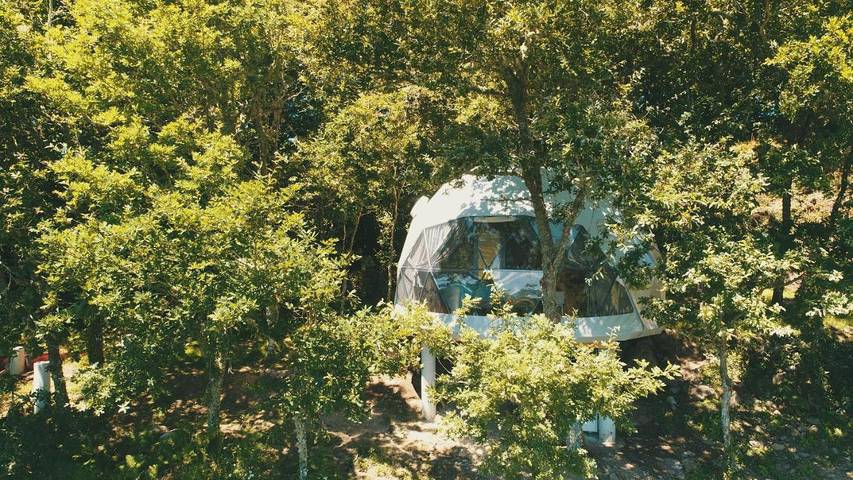 Camping für 4 Personen, mit Garten und Ausblick in Galicien