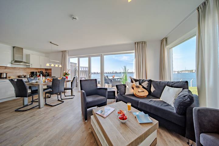 Ganze Ferienwohnung, 3-Zi-Fewo Brigantine 33 by Seeblick Ferien Oro, Wasserblick,Sauna in Olpenitz, Kappeln