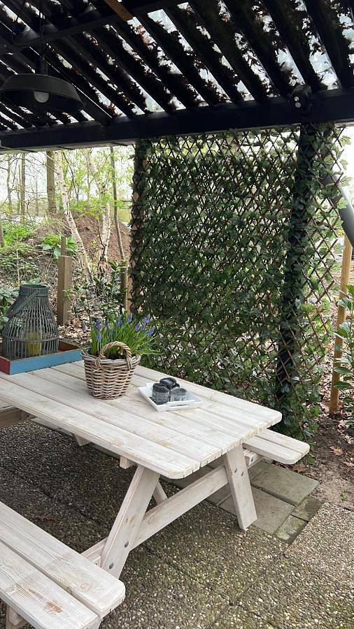 Ruime Chalet i/h bos met grote tuin en zwembad in Enschede, Twente