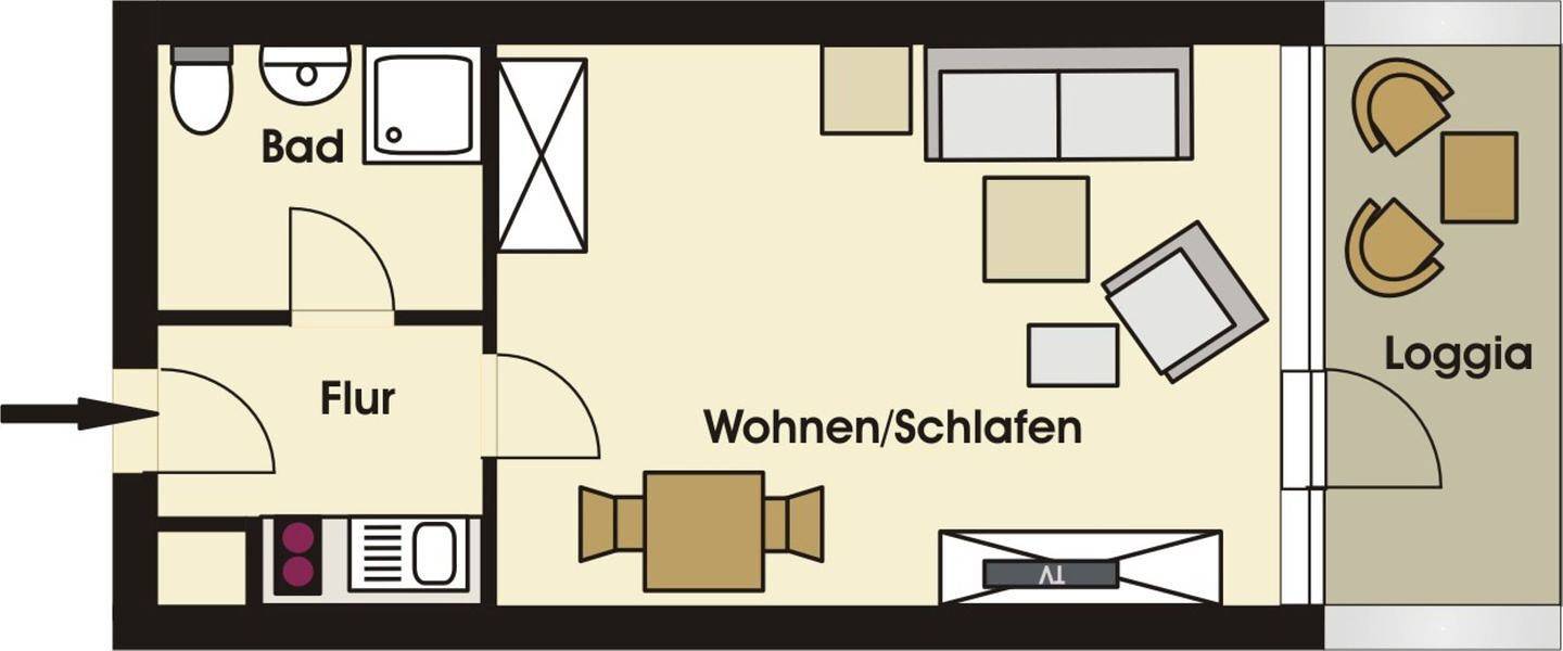 Ferienwohnung in Scharbeutz für 2 Personen in Scharbeutz