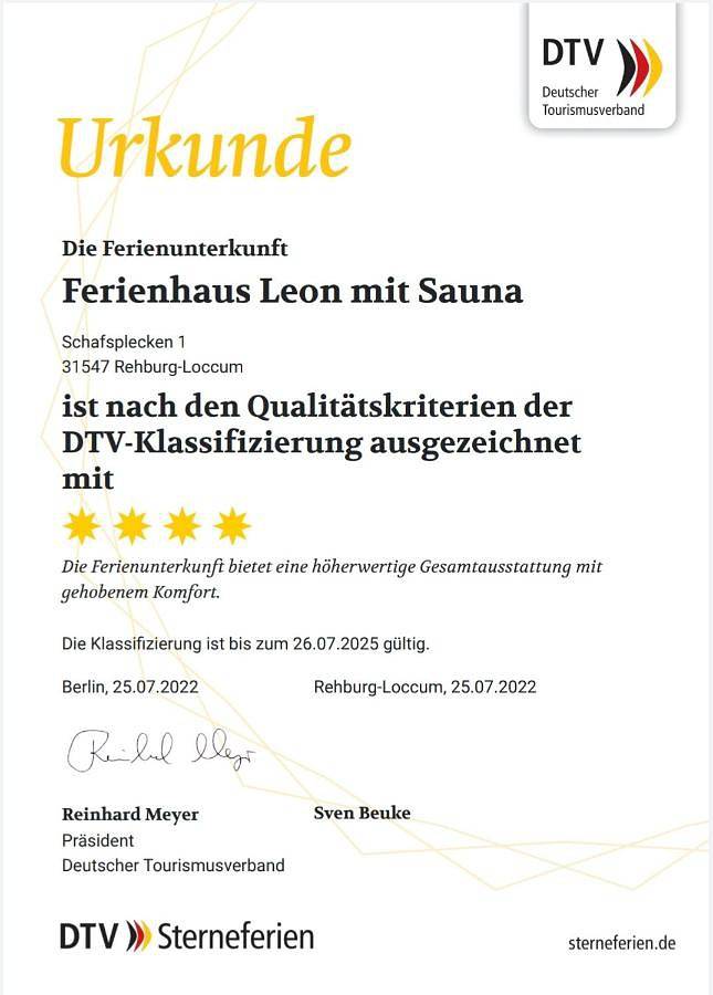 Ferienhaus Leon mit Sauna in Rehburg-Loccum, Steinhuder Meer