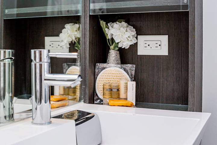 Appartement de vacances entier, Suite pour 4 personnes près de l'hôpital général du centre-ville de Toronto, stationnement disponible, balcon in Toronto, Lac Ontario (Canada)
