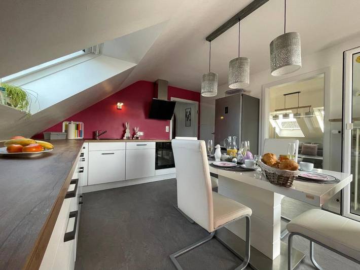 Ferienwohnung für 4 Personen, mit Balkon und Terrasse sowie Garten und Ausblick in Schauenstein - 3