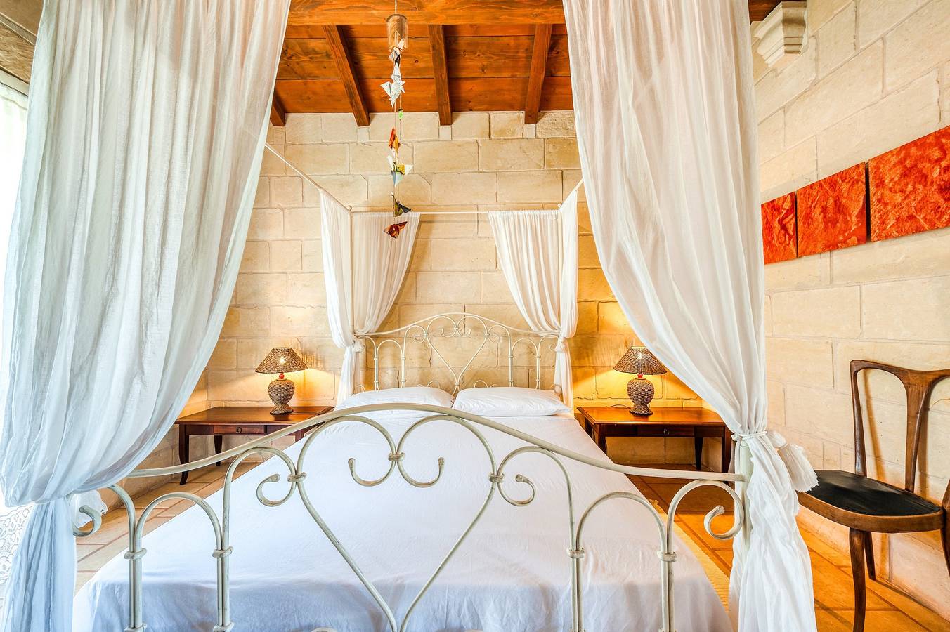Room 'Masseria Copertini - Geco' with Wi-Fi and Air Conditioning in Vernole, Lecce Province