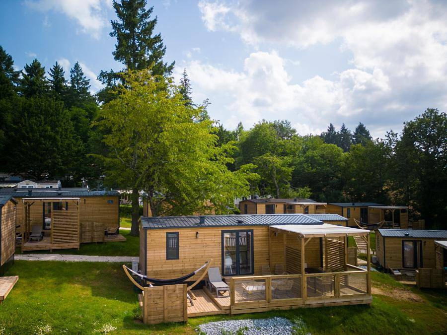 Camping Sunelia - Le Sequoia - Mobilheim 6 personen - Sunelia Luxe 33m² 3 Schlafzimmer - Klimatisiert in Payrac, Quercy