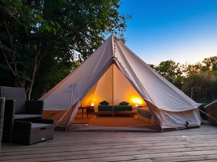 Camping pour 4 personnes, avec Terrasse ainsi que Jardin et Vue dans Parc naturel régional du Haut-Languedoc - 2