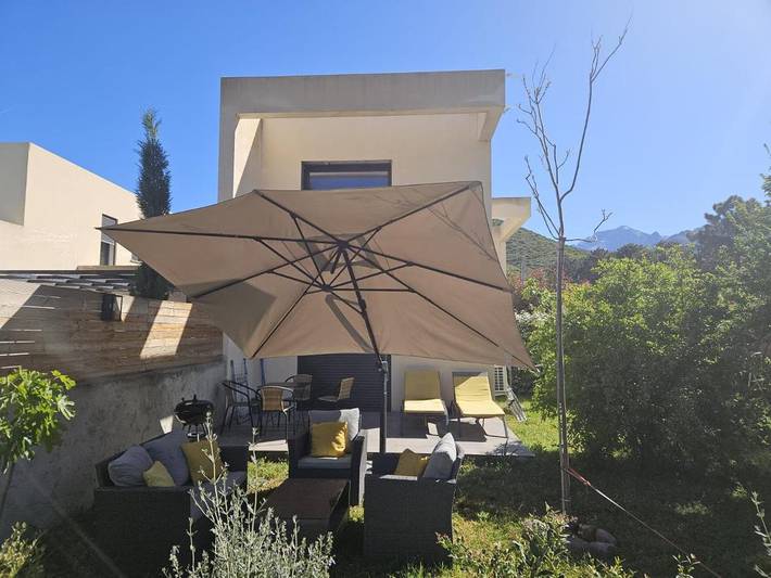 Appartement de vacances pour 3 personnes, avec jardin