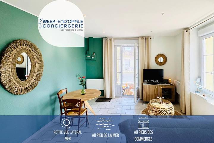 Gîte pour 4 personnes, avec vue et balcon dans Plage de Merlimont