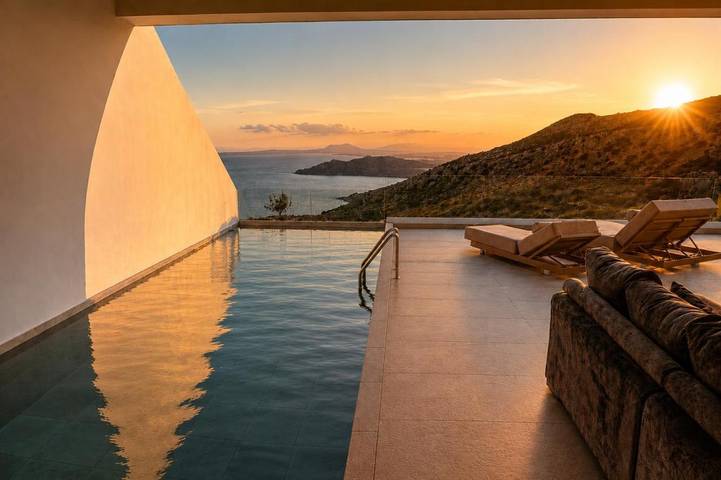 Villa voor 3 personen, with zwembad and uitzicht as well as tuin op Karpathos