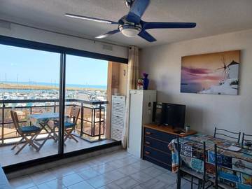 Gîte pour 3 personnes, avec vue et balcon dans Plage Centrale (Valras-Plage)