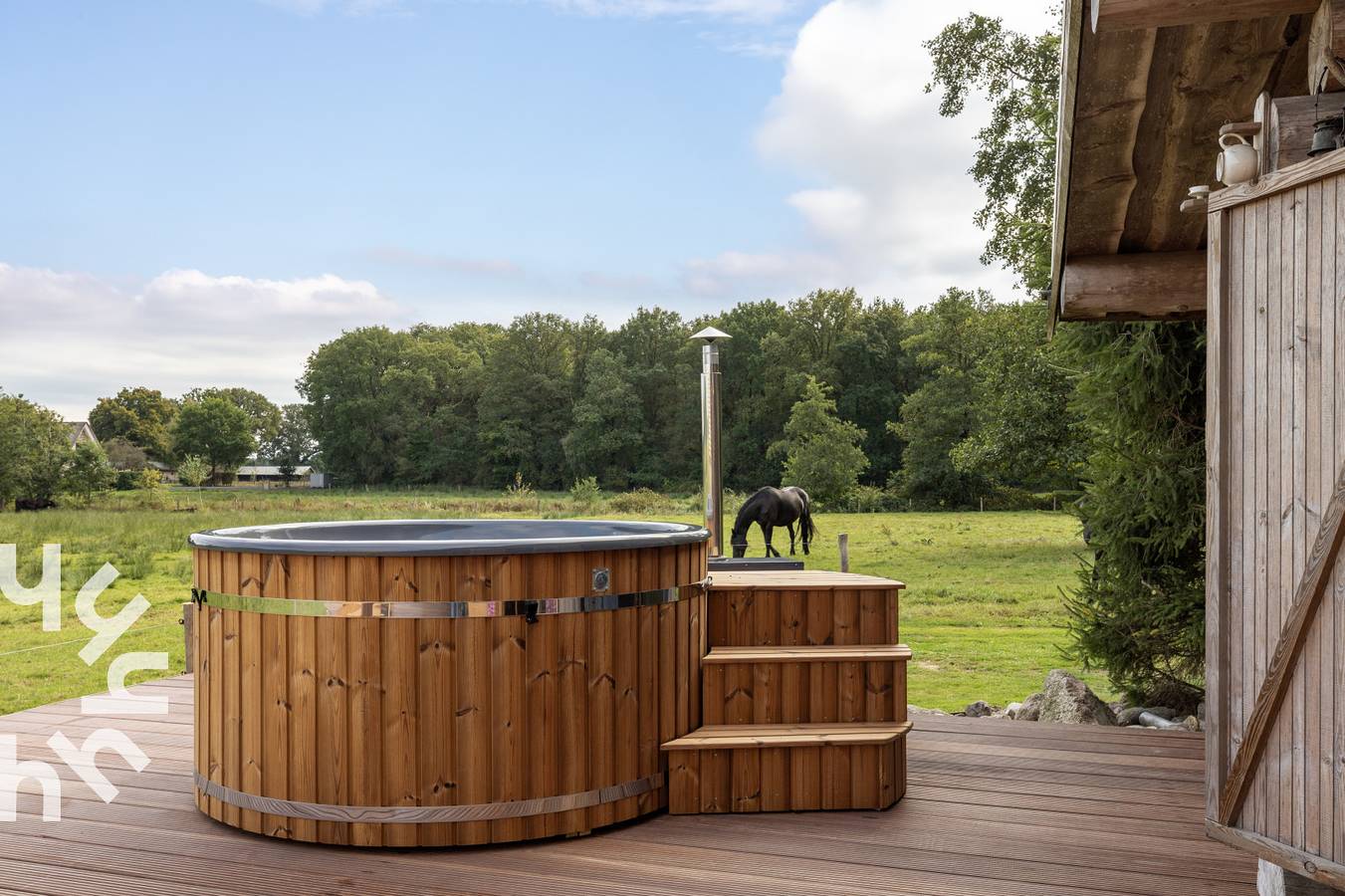 Blockhütte für 2 Personen mit Sauna und Hottub, zwischen Ijhorst und Staphorst gelegen in Staphorst, Regio Zwolle