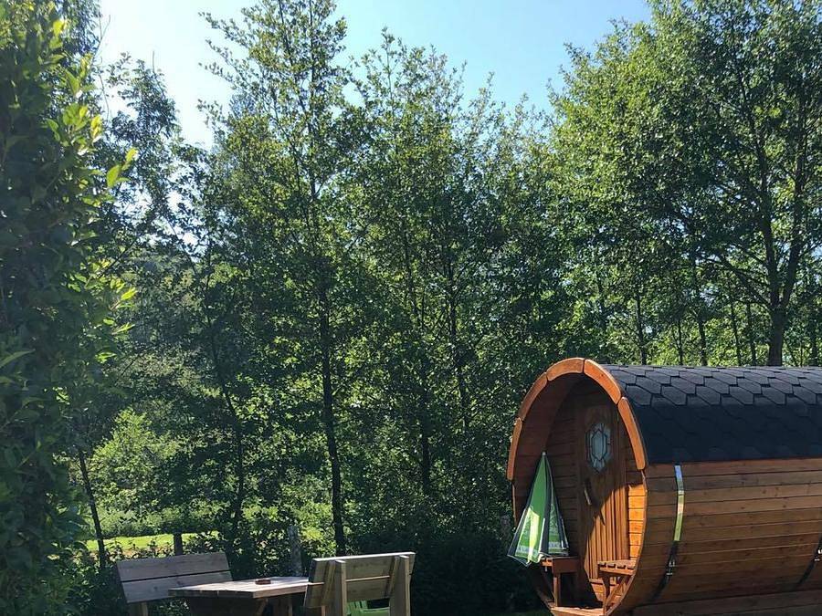 Camping Sites et Paysages - Domaine de la Catinière - Tiny House 2 personen - Tonneau ou Roulotte - Insolite Nature - 1 slaapkamer - geen badkamer, geen Tv in Fiquefleur-Équainville, Côte de Grâce