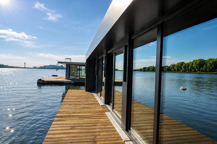 Hausboot für 6 Personen, mit Terrasse und Whirlpool, kinderfreundlich in Polen - 4