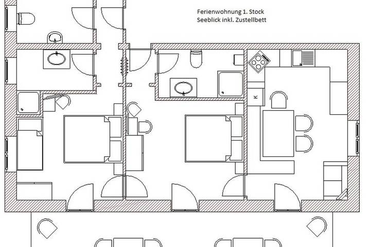 Ferienwohnung für 5 Personen, mit Garten - 1