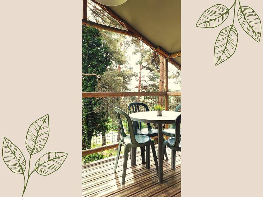 Camping Chanset - Bungalow toilé 2 personnes - Cabane bohème in Ceyrat, Parc naturel régional des Volcans d'Auvergne