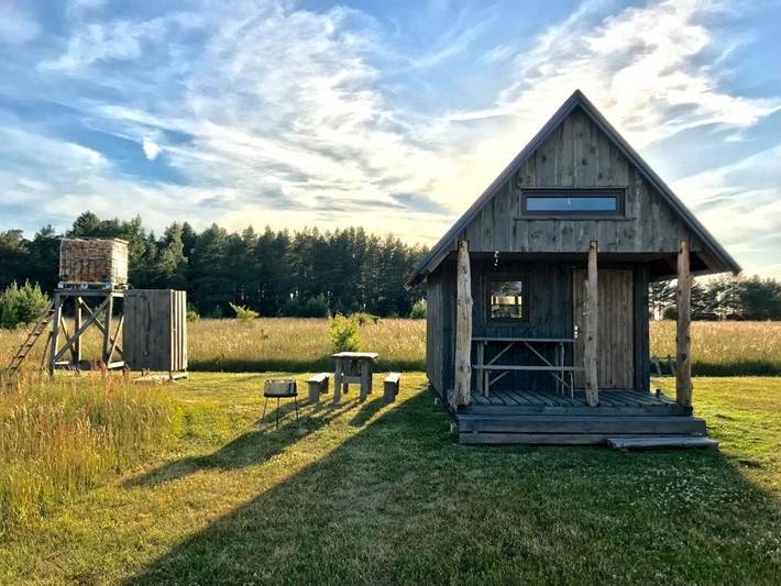 Kemping dla 6 osób, z taras i jacuzzi oraz ogród w Łotwa